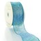 2 1/2" Wired Ribbon Sheer Ombre Glitter Diamond Mesh - Blue - 10 Yards